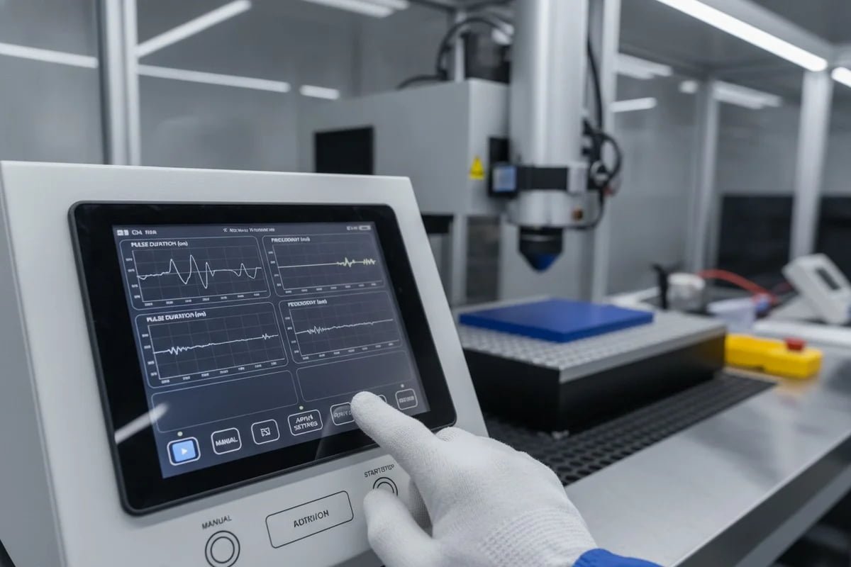 MOPA vs Fiber Laser Comparison of MOPA laser vs fiber laser showing pulse duration and frequency control (ID#2)